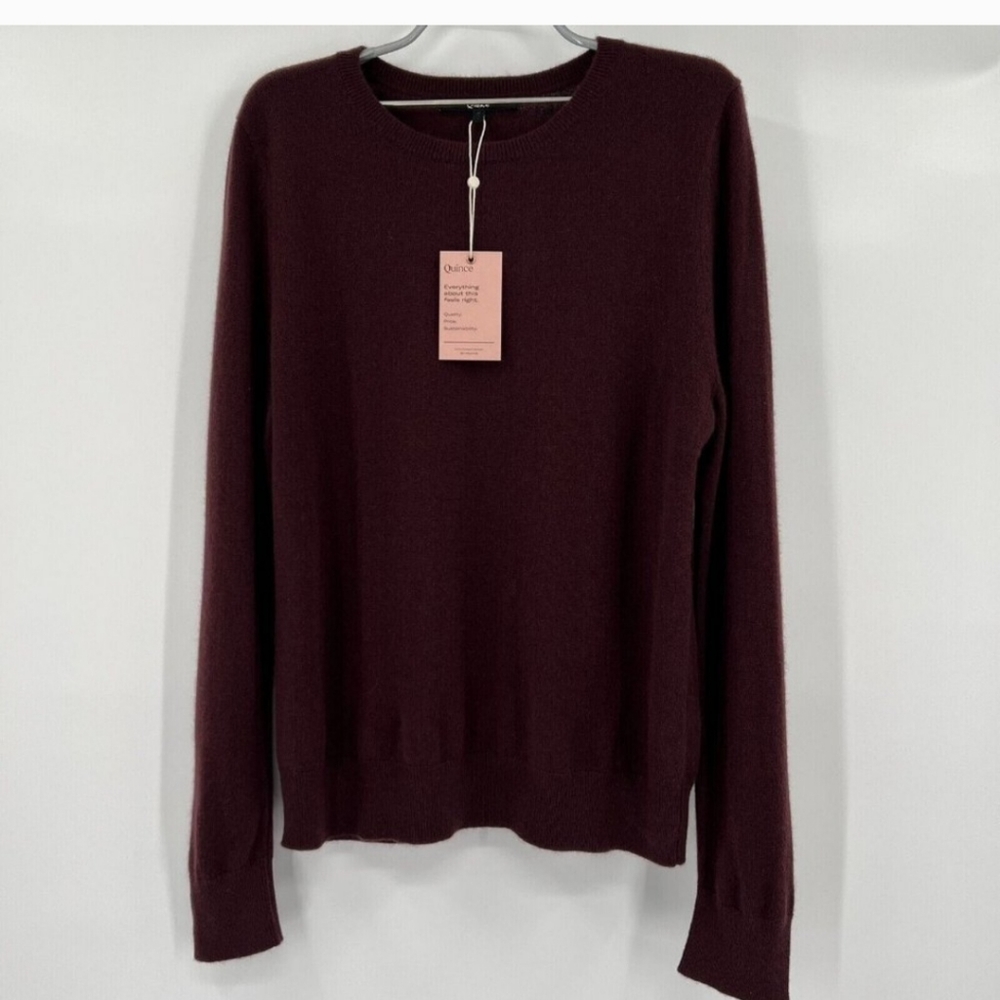 Quince Cashmere Burgundy Sweater